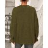 imageBTFBM Womens Oversized Sweater Crewneck 2025 Fall Winter Long Sleeve Fuzzy Warm Knit Pullover Sweaters Trendy OutfitsArmy Green