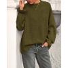 imageBTFBM Womens Oversized Sweater Crewneck 2025 Fall Winter Long Sleeve Fuzzy Warm Knit Pullover Sweaters Trendy OutfitsArmy Green