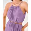 imageBTFBM Women Halter Summer Dresses 2025 Sleeveless Cutout Backless Sundress Slit Boho Casual Maxi Wedding Beach DressPurple