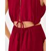 imageBTFBM Women Halter Summer Dresses 2025 Sleeveless Cutout Backless Sundress Slit Boho Casual Maxi Wedding Beach DressRed