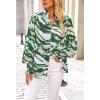 imageBTFBM Spring Fashion 2025 Button Down Long Sleeve Blouses for Women Dressy Casual V Neck Loose Printed Boho Tops ShirtsDark Green