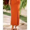 imageBTFBM Women Bodycon Maxi Dress Square Neck Sleeveless Contrast Binding Slit Cocktail Formal Wedding Guest Dresses 2025Orange