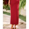 imageBTFBM Women Bodycon Maxi Dress Square Neck Sleeveless Contrast Binding Slit Cocktail Formal Wedding Guest Dresses 2025Red