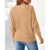 imageBTFBM Off Shoulder Sweaters for Women Trendy 2025 Fall Long Sleeve Casual Basic Knit Winter Oversized Pullover SweaterKhaki