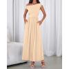 imageBTFBM One Shoulder Dresses for Women Spring 2026 Sleeveless Casual Flowy Pleated Cocktail Party Maxi Sundress PocketsBeige
