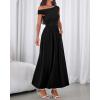 imageBTFBM One Shoulder Dresses for Women Spring 2026 Sleeveless Casual Flowy Pleated Cocktail Party Maxi Sundress PocketsBlack
