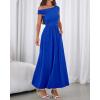 imageBTFBM One Shoulder Dresses for Women Spring 2026 Sleeveless Casual Flowy Pleated Cocktail Party Maxi Sundress PocketsBlue