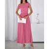 imageBTFBM One Shoulder Dresses for Women Spring 2026 Sleeveless Casual Flowy Pleated Cocktail Party Maxi Sundress PocketsPink