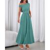 imageBTFBM One Shoulder Dresses for Women Spring 2026 Sleeveless Casual Flowy Pleated Cocktail Party Maxi Sundress PocketsSage Green