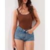 imageBTFBM Sleeveless Tops for Women 2026 Summer Scoop Neck Tank Ribbed Knit Slim Fit Sweater Vest Casual Beach VacationBrick Red
