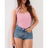 imageBTFBM Sleeveless Tops for Women 2026 Summer Scoop Neck Tank Ribbed Knit Slim Fit Sweater Vest Casual Beach VacationPink