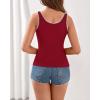 imageBTFBM Sleeveless Tops for Women 2026 Summer Scoop Neck Tank Ribbed Knit Slim Fit Sweater Vest Casual Beach VacationRed