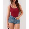 imageBTFBM Sleeveless Tops for Women 2026 Summer Scoop Neck Tank Ribbed Knit Slim Fit Sweater Vest Casual Beach VacationRed