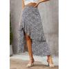 imageBTFBM Women 2026 Spring Summer Long Skirts Dress Boho Floral Elastic Waist Split Ruffle High Low Beach Maxi Skirt ClothesZnavy