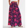 imageBTFBM Women Casual High Waist Wide Leg Pants 2026 Spring Summer Long Palazzo Pants Pocket Lounge Beach Vacation ClothesPrint Navy Rose Red