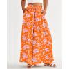 imageBTFBM Women Casual High Waist Wide Leg Pants 2026 Spring Summer Long Palazzo Pants Pocket Lounge Beach Vacation ClothesPrint Orange