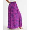 imageBTFBM Women Casual High Waist Wide Leg Pants 2026 Spring Summer Long Palazzo Pants Pocket Lounge Beach Vacation ClothesPrint Purple