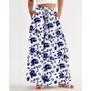 imageBTFBM Women Casual High Waist Wide Leg Pants 2026 Spring Summer Long Palazzo Pants Pocket Lounge Beach Vacation ClothesPrint White Blue