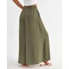 imageBTFBM Women Casual High Waist Wide Leg Pants 2026 Spring Summer Long Palazzo Pants Pocket Lounge Beach Vacation ClothesSolid Army Green