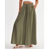 imageBTFBM Women Casual High Waist Wide Leg Pants 2026 Spring Summer Long Palazzo Pants Pocket Lounge Beach Vacation ClothesSolid Army Green