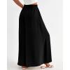 imageBTFBM Women Casual High Waist Wide Leg Pants 2026 Spring Summer Long Palazzo Pants Pocket Lounge Beach Vacation ClothesSolid Black