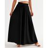 imageBTFBM Women Casual High Waist Wide Leg Pants 2026 Spring Summer Long Palazzo Pants Pocket Lounge Beach Vacation ClothesSolid Black