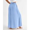 imageBTFBM Women Casual High Waist Wide Leg Pants 2026 Spring Summer Long Palazzo Pants Pocket Lounge Beach Vacation ClothesSolid Blue