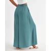 imageBTFBM Women Casual High Waist Wide Leg Pants 2026 Spring Summer Long Palazzo Pants Pocket Lounge Beach Vacation ClothesSolid Blue Green