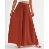 imageBTFBM Women Casual High Waist Wide Leg Pants 2026 Spring Summer Long Palazzo Pants Pocket Lounge Beach Vacation ClothesSolid Brick Red