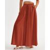 imageBTFBM Women Casual High Waist Wide Leg Pants 2026 Spring Summer Long Palazzo Pants Pocket Lounge Beach Vacation ClothesSolid Brick Red