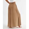 imageBTFBM Women Casual High Waist Wide Leg Pants 2026 Spring Summer Long Palazzo Pants Pocket Lounge Beach Vacation ClothesSolid Khaki