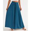 imageBTFBM Women Casual High Waist Wide Leg Pants 2026 Spring Summer Long Palazzo Pants Pocket Lounge Beach Vacation ClothesSolid Lake Blue