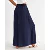 imageBTFBM Women Casual High Waist Wide Leg Pants 2026 Spring Summer Long Palazzo Pants Pocket Lounge Beach Vacation ClothesSolid Navy