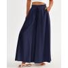 imageBTFBM Women Casual High Waist Wide Leg Pants 2026 Spring Summer Long Palazzo Pants Pocket Lounge Beach Vacation ClothesSolid Navy