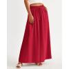 imageBTFBM Women Casual High Waist Wide Leg Pants 2026 Spring Summer Long Palazzo Pants Pocket Lounge Beach Vacation ClothesSolid Red