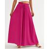 imageBTFBM Women Casual High Waist Wide Leg Pants 2026 Spring Summer Long Palazzo Pants Pocket Lounge Beach Vacation ClothesSolid Rose Red