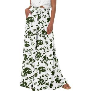 imageBTFBM Women Casual High Waist Wide Leg Pants 2026 Spring Summer Long Palazzo Pants Pocket Lounge Beach Vacation ClothesPrint Army Green