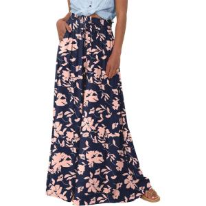 imageBTFBM Women Casual High Waist Wide Leg Pants 2026 Spring Summer Long Palazzo Pants Pocket Lounge Beach Vacation ClothesPrint Navy Pink