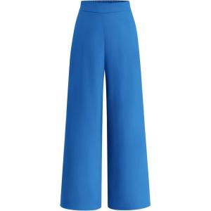 imageBTFBM Women High Waisted Wide Leg Pants Spring 2026 Business Casual Work Pants Loose Office Palazzo Trousers PocketsBlue