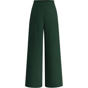 imageBTFBM Women High Waisted Wide Leg Pants Spring 2026 Business Casual Work Pants Loose Office Palazzo Trousers PocketsDark Green