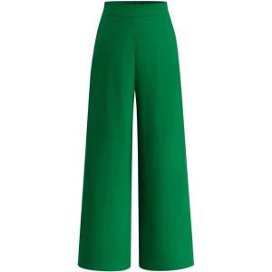 imageBTFBM Women High Waisted Wide Leg Pants Spring 2026 Business Casual Work Pants Loose Office Palazzo Trousers PocketsGreen