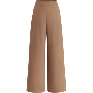 imageBTFBM Women High Waisted Wide Leg Pants Spring 2026 Business Casual Work Pants Loose Office Palazzo Trousers PocketsKhaki