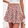 imageBTFBM Summer Skirts for Women 2026 High Waist Flowy Shorts Underneath Boho Tiered Floral Tennis Skorts Casual Mini SkirtFloral Apricot Red