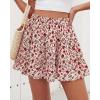imageBTFBM Summer Skirts for Women 2026 High Waist Flowy Shorts Underneath Boho Tiered Floral Tennis Skorts Casual Mini SkirtFloral Apricot Red