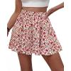 imageBTFBM Summer Skirts for Women 2026 High Waist Flowy Shorts Underneath Boho Tiered Floral Tennis Skorts Casual Mini SkirtFloral Apricot Red