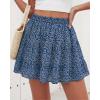 imageBTFBM Summer Skirts for Women 2026 High Waist Flowy Shorts Underneath Boho Tiered Floral Tennis Skorts Casual Mini SkirtFloral Blue Purple