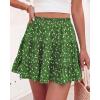 imageBTFBM Summer Skirts for Women 2026 High Waist Flowy Shorts Underneath Boho Tiered Floral Tennis Skorts Casual Mini SkirtFloral Green