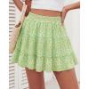 imageBTFBM Summer Skirts for Women 2026 High Waist Flowy Shorts Underneath Boho Tiered Floral Tennis Skorts Casual Mini SkirtFloral Green Yellow
