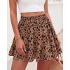imageBTFBM Summer Skirts for Women 2026 High Waist Flowy Shorts Underneath Boho Tiered Floral Tennis Skorts Casual Mini SkirtFloral Khaki Black