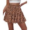 imageBTFBM Summer Skirts for Women 2026 High Waist Flowy Shorts Underneath Boho Tiered Floral Tennis Skorts Casual Mini SkirtFloral Khaki Black